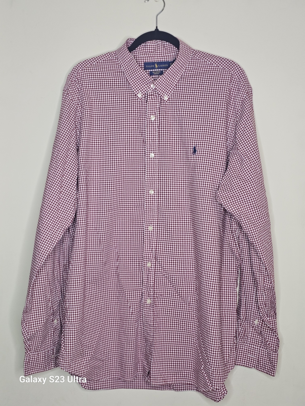 Ralph Lauren Men’s Pink Gingham Button-Down Shirt